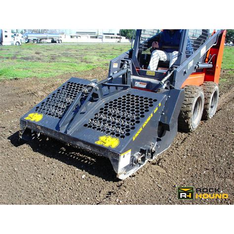 rockhound skid steer attachment|rake attachment for skid steer.